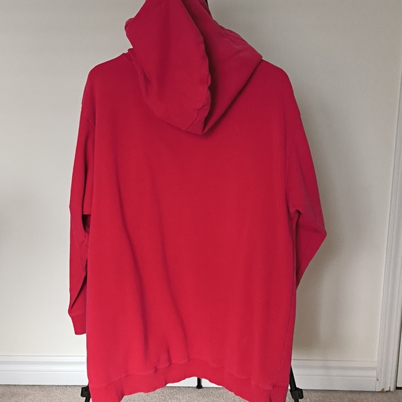 Red Hooded Oversized Dress - Picture 4 of 4